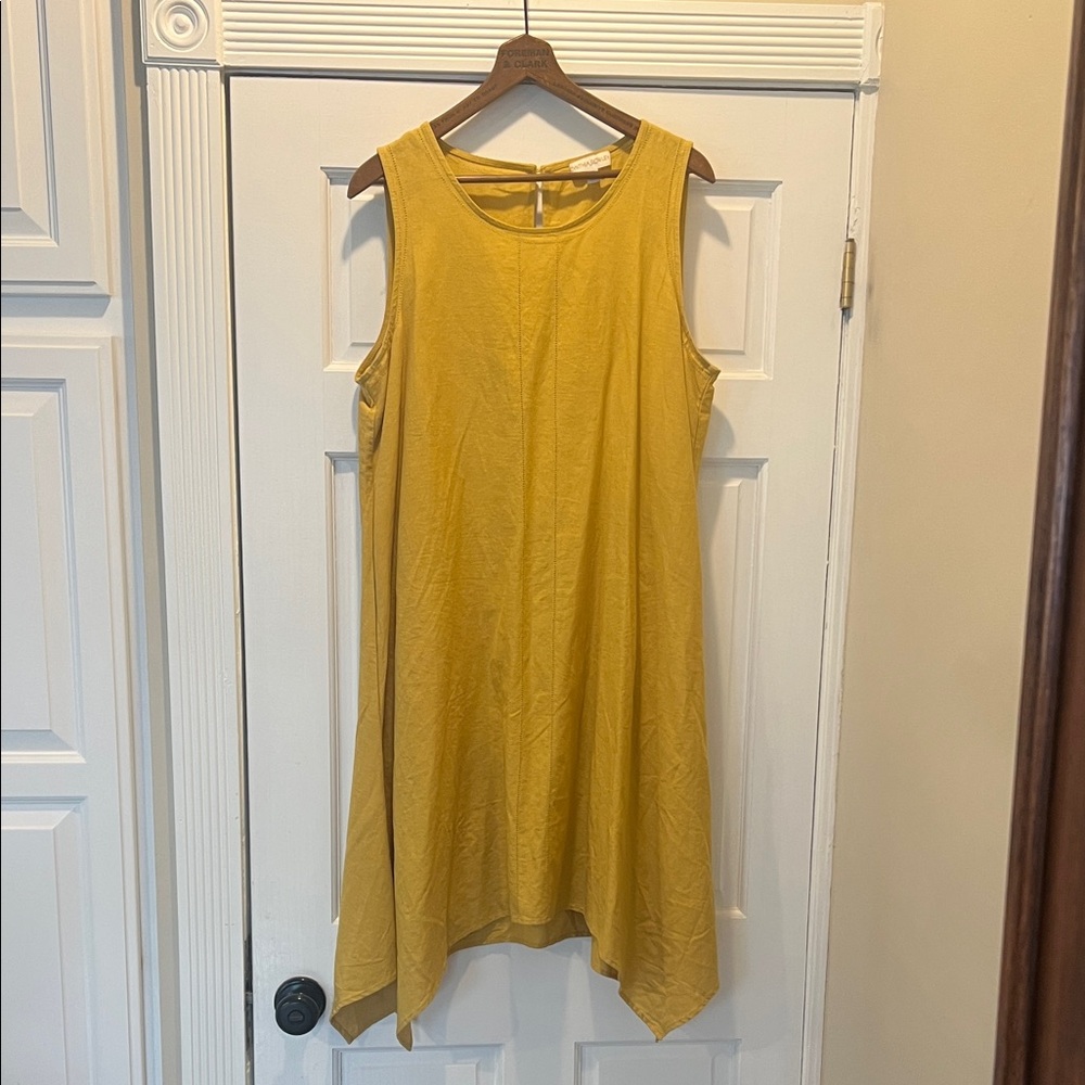 Cynthia Rowley Mustard Asymmetrical Dress